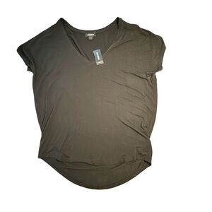 Express Black Short Sleeve V-Neck‎ Tee